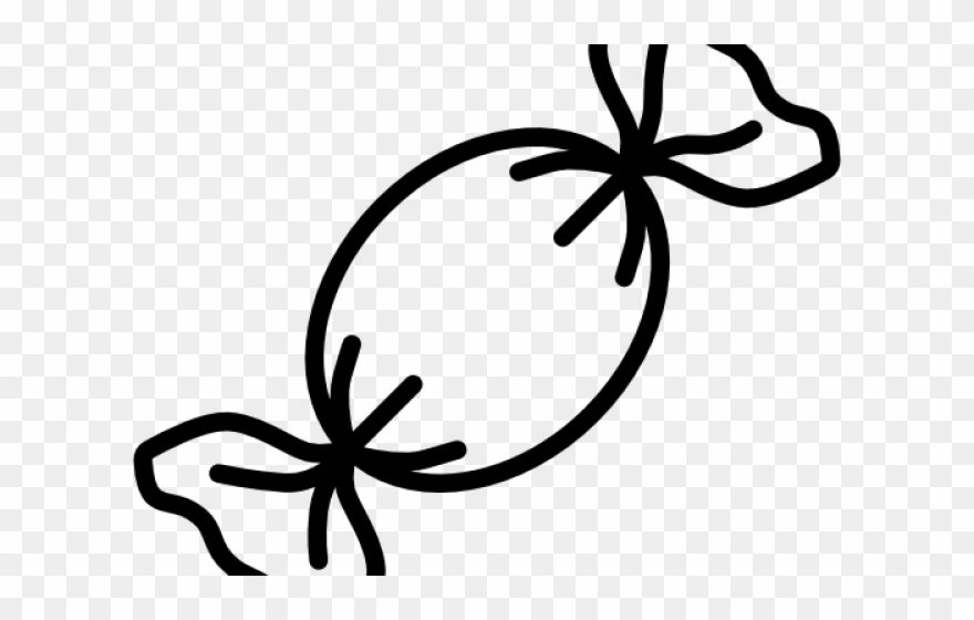 Candy Clipart Black And White - Png Download