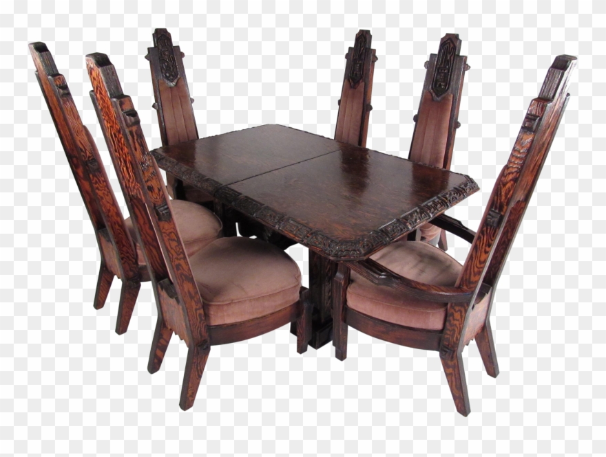 Primitive Dining Table Set Sawbuck Dining Brutalist Clipart