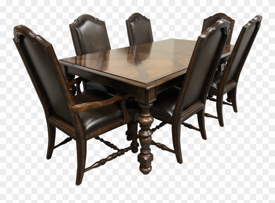 Bernhardt Normandie Manor Dining Table Six Chairs Clipart