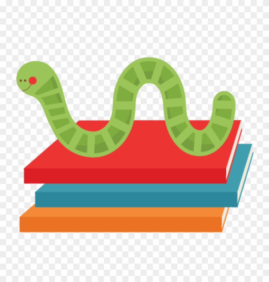 Bookworm Clip Art 19 Bookworm Vector Library Huge Freebie - Png Download