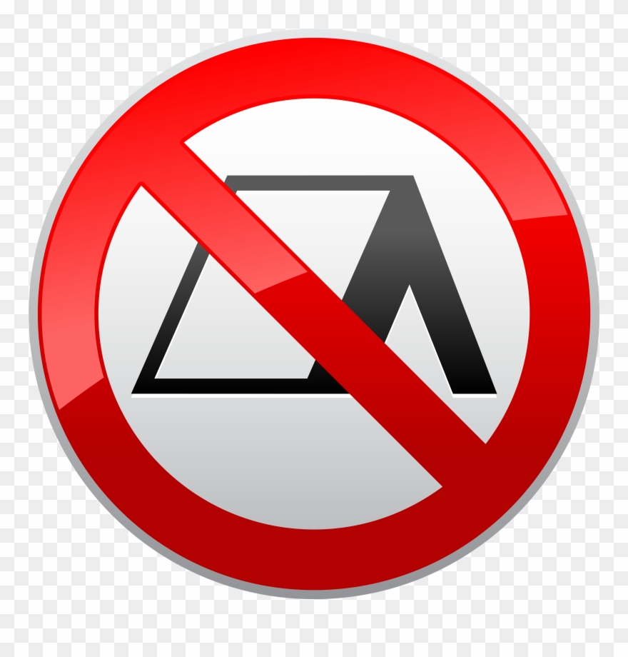 No Camping Prohibition Sign Png Clipart Transparent Png