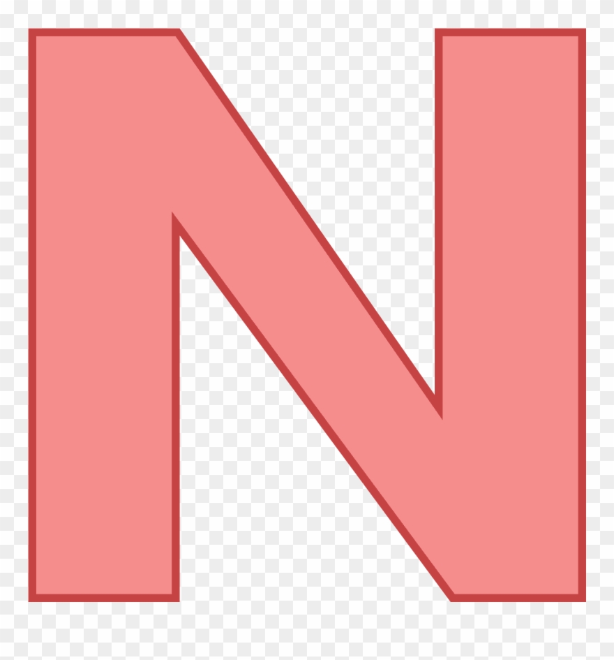 It's A Block-letter Style Rendering Of The Letter “n” Clipart