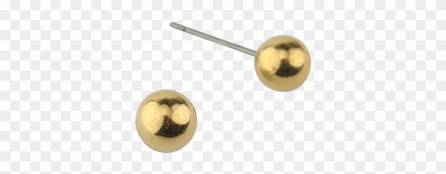 Small Gold Ball Earrings Simple Diamond Wedding Band Clipart