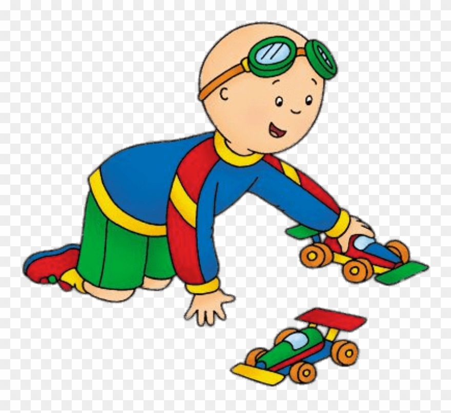 Free Png Download Caillou Playing With Toy Cars Clipart Transparent Png