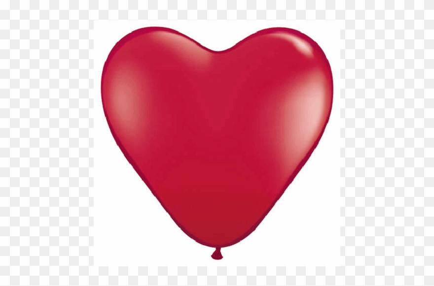 15" Ruby Red Heart Valentine Balloons Clipart