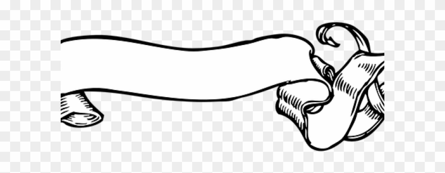 Scroll Clipart Ribbon - Png Download