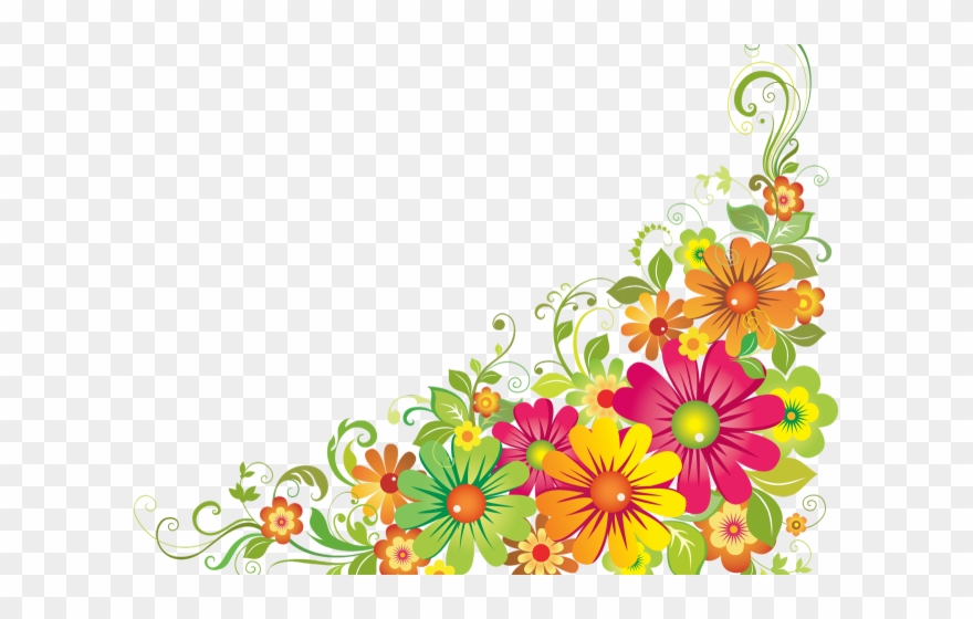 Decorative Border Clipart Flower - Png Download