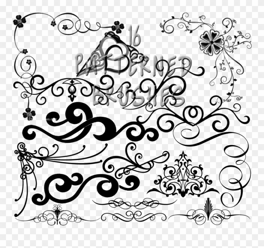 Floral Swirl Free Brushes Photoshop Freebrushes Clipart