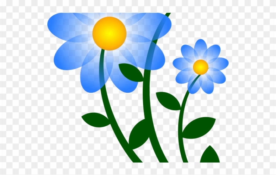 Blue Flower Clipart Flowere - Png Download