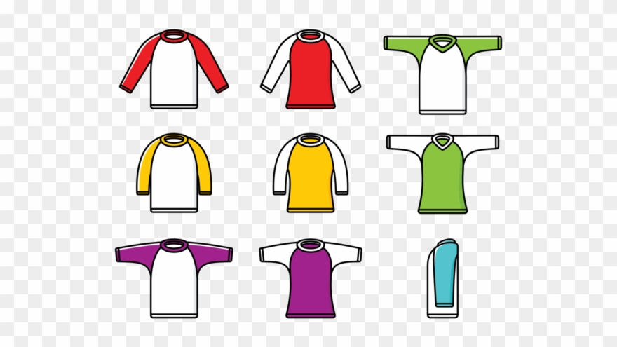 Men's Raglan T-shirt Clipart