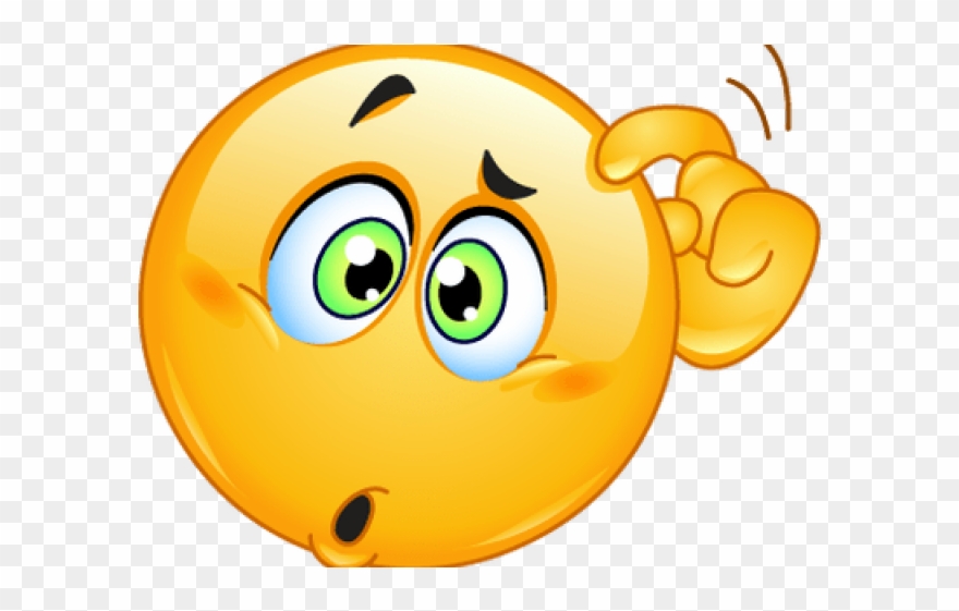 Sad Emoji Clipart Thinking - Png Download