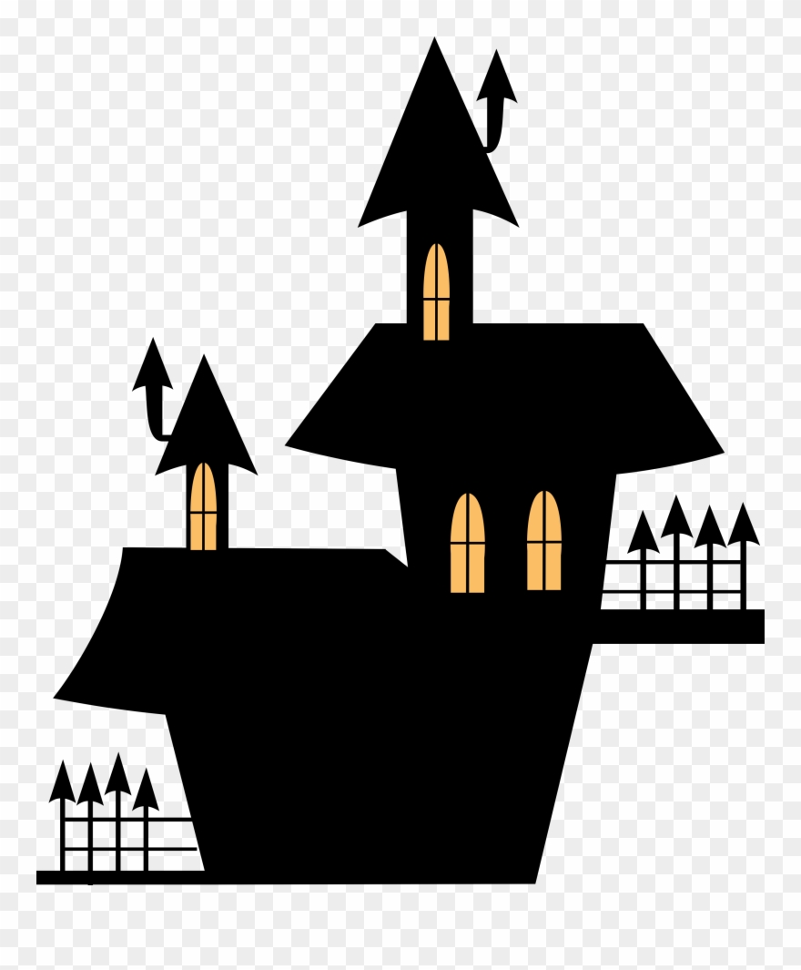 Cute Haunted House Clip Art - Png Download