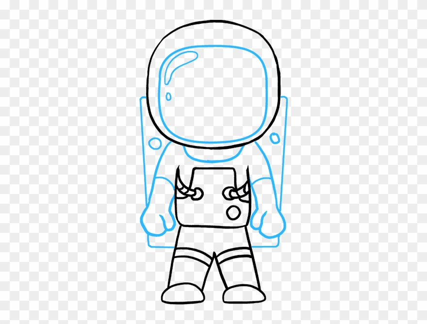 Astronaut Clipart Easy Draw - Png Download