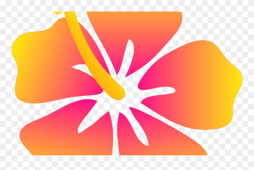 Orange Hawaiian Flower Clipart Free Clipart - Png Download