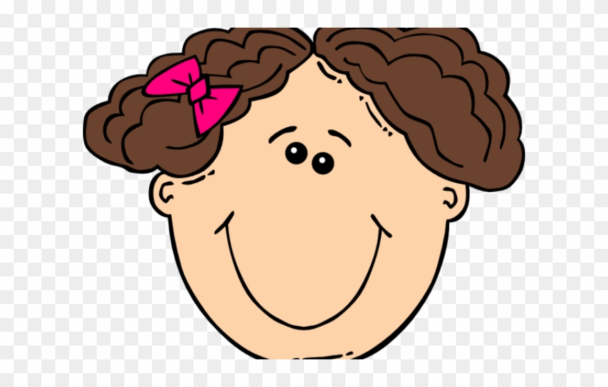 Girl Clipart Curly Hair - Png Download