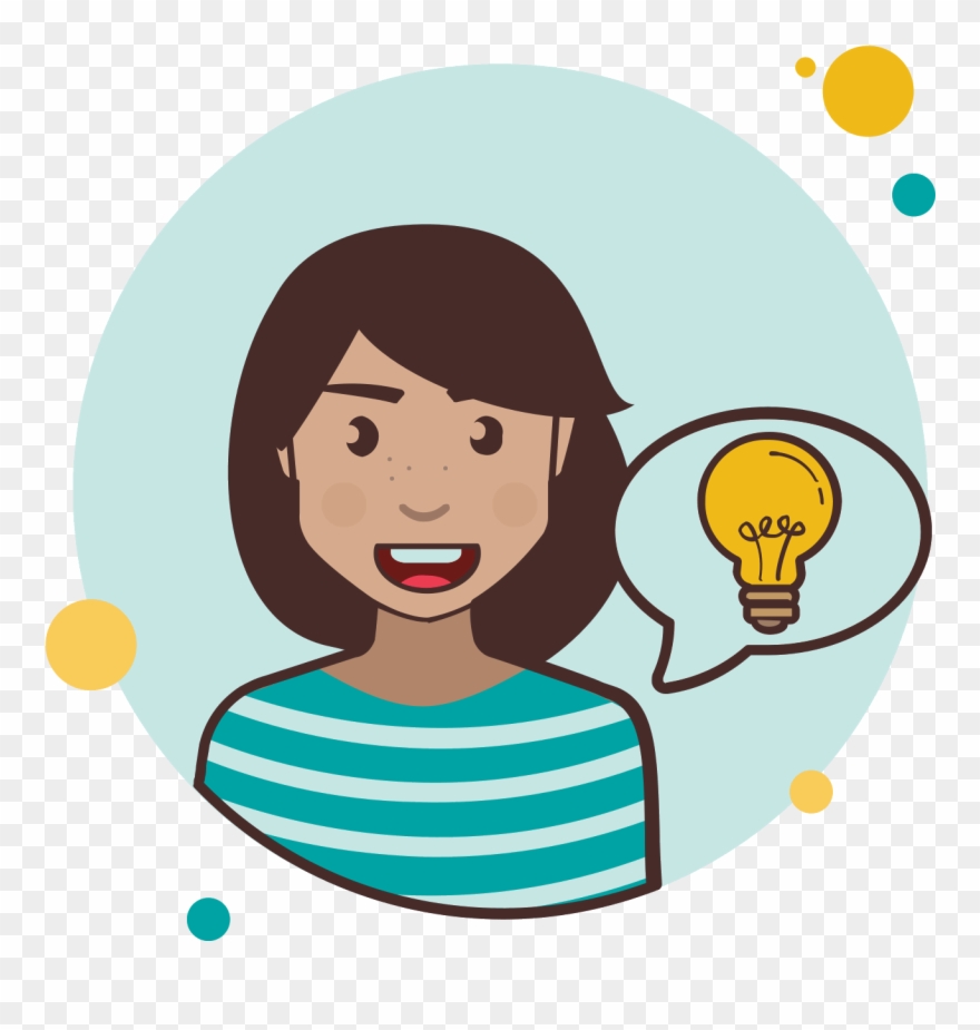 Short Hair Idea Icon Clipart