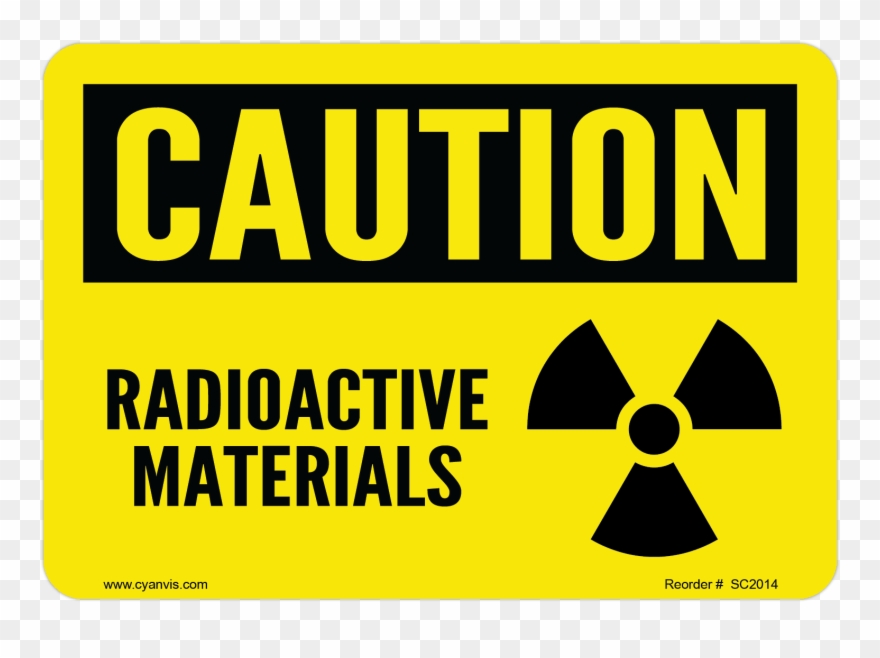 Safety Sign - Caution - Radioactive Materials Clipart
