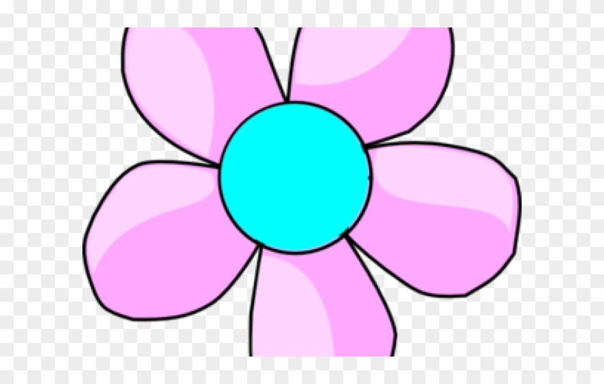 Blue Flower Clipart Blue Daisy - Png Download