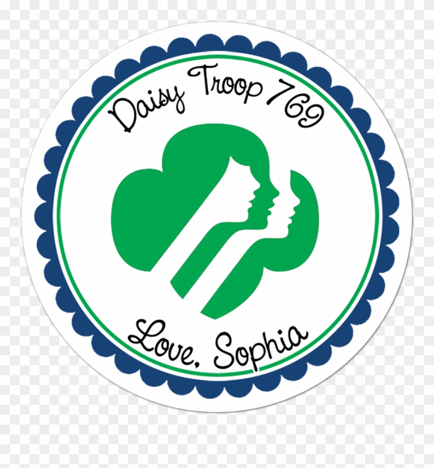 Girl Scout Personalized Sticker Clipart