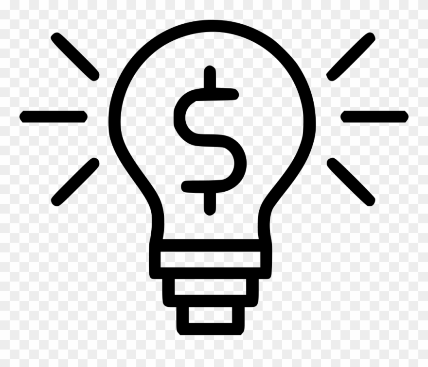 Illuminated Lightbulb Dollar Sign Comments Clipart