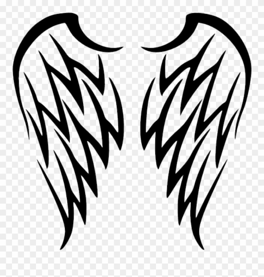 Free Png Download Tribal Angel Wings Tattoo Png Images Clipart