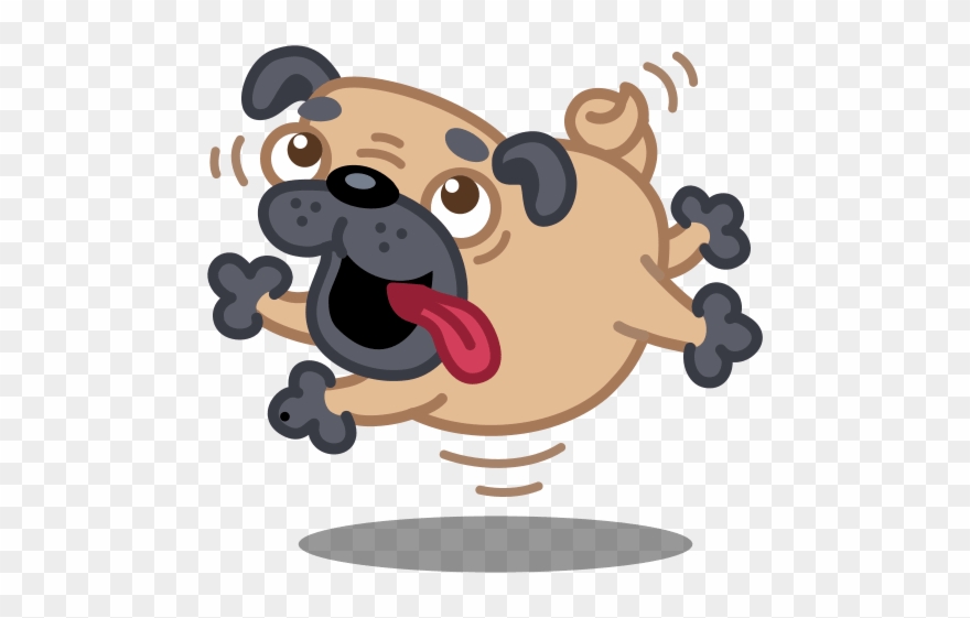 Excited Pug Clipart