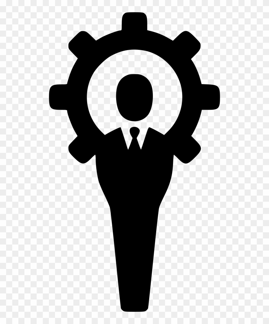 Support Management Manager Man Gear Cog Comments Clipart