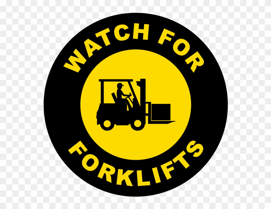 Watch For Forklifts Floor Sign Clipart