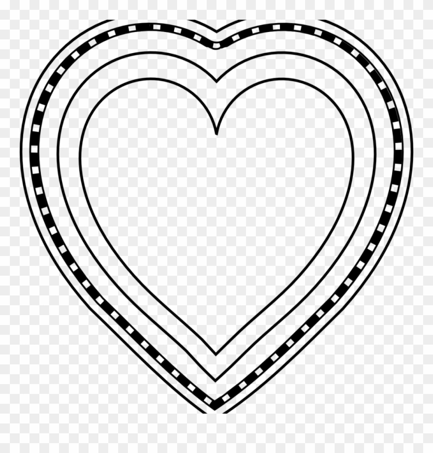 Free Printable Coloring Page No A Heart With Shapes Clipart
