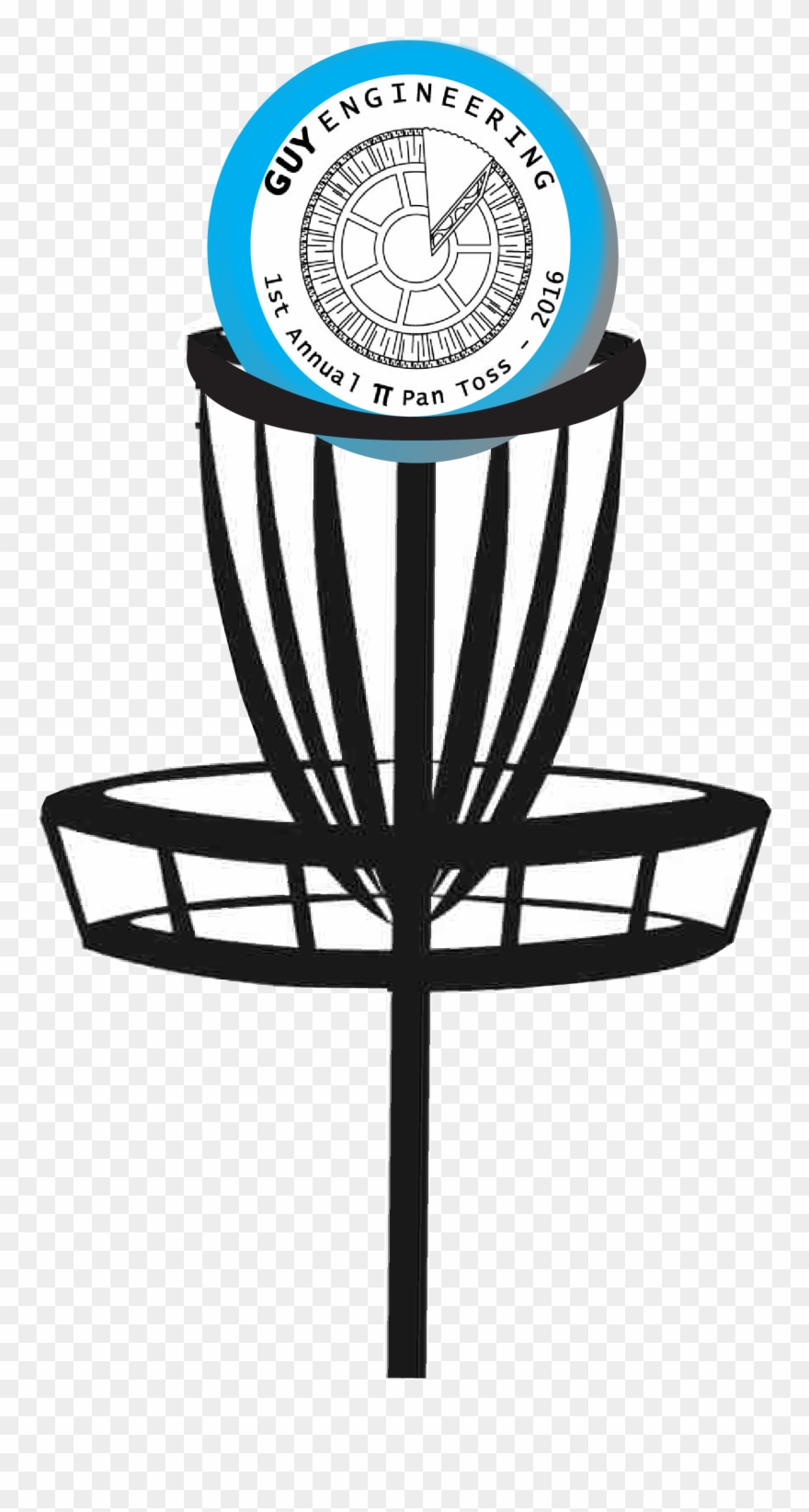 Frisbee And Basket Clipart