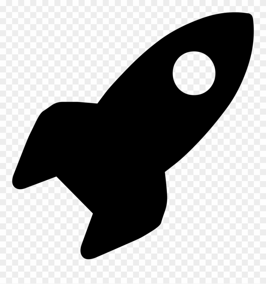Spaceship Black Clipart - Png Download