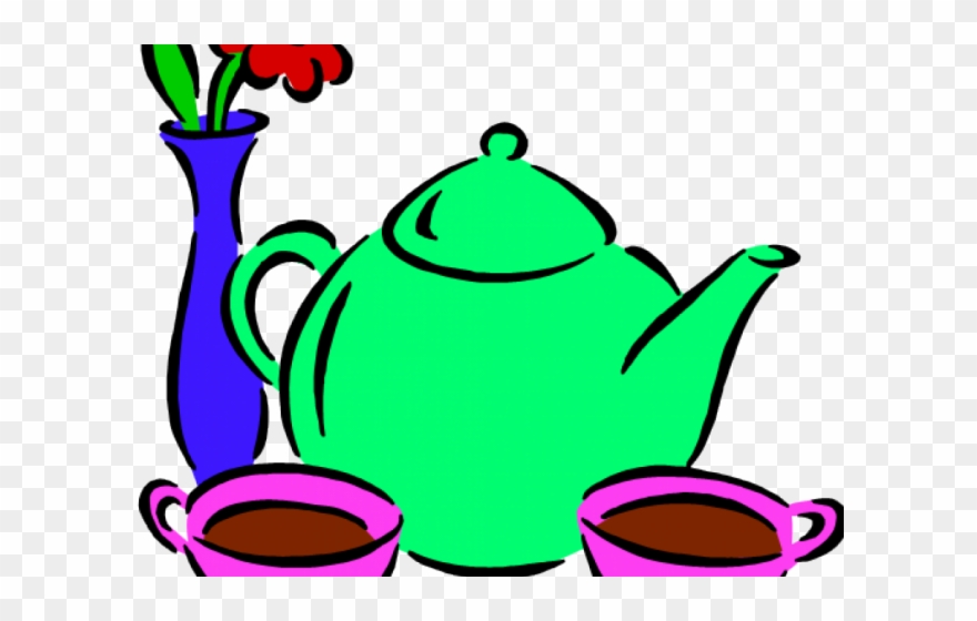 Tea Time Clipart Green Teapot - Png Download