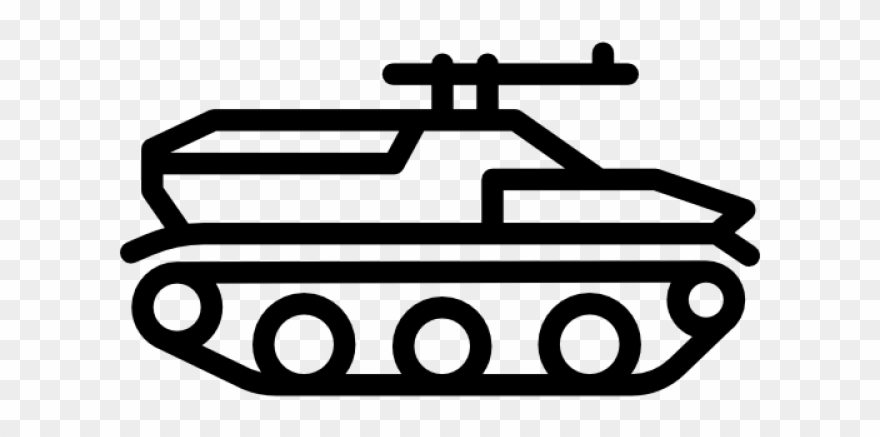 Tank Clipart Black And White - Png Download