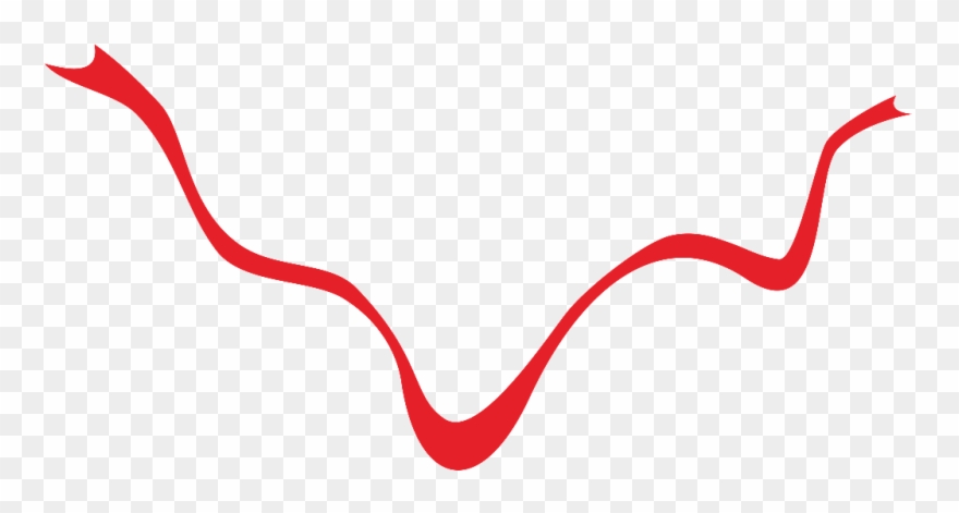 Red Slender Streamer Element Clipart