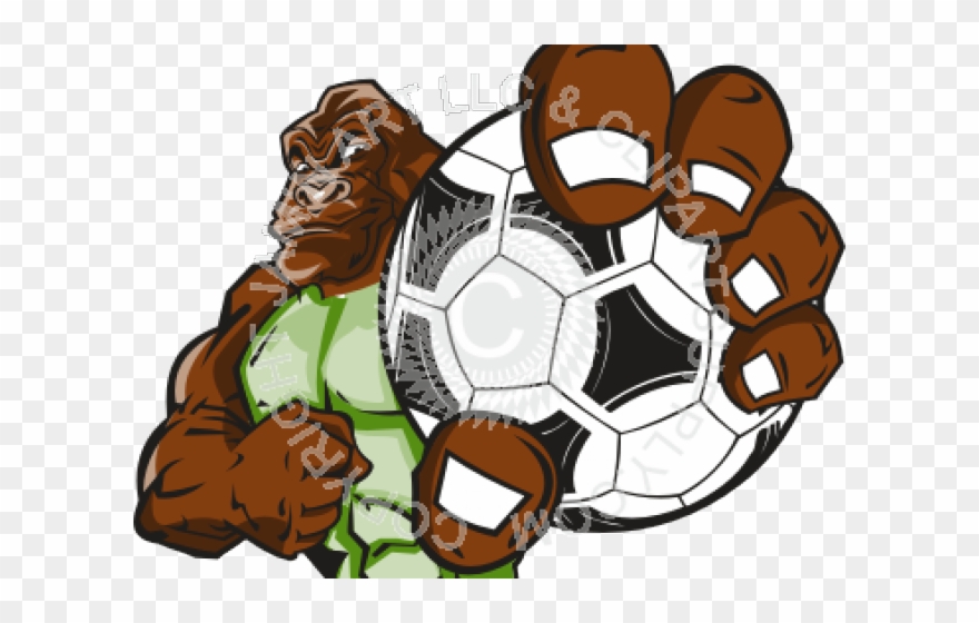 Gorilla Clipart Football - Png Download