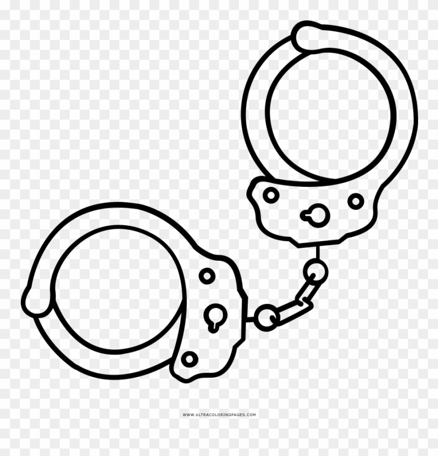 Handcuffs Coloring Page Clipart