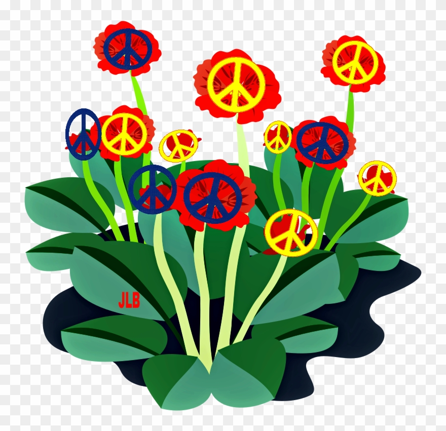 Red Flower Clipart Groovy - Png Download