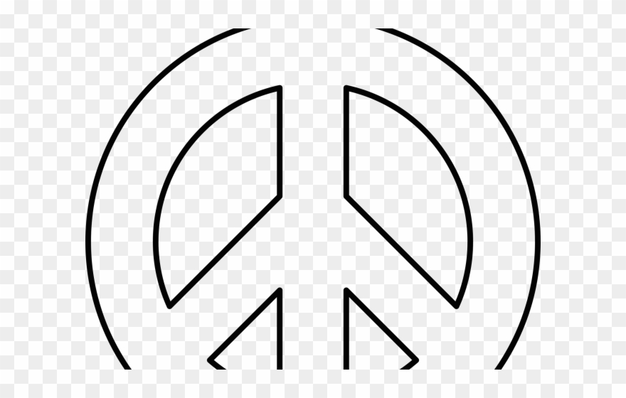 Peace Sign Clipart Thin - Png Download