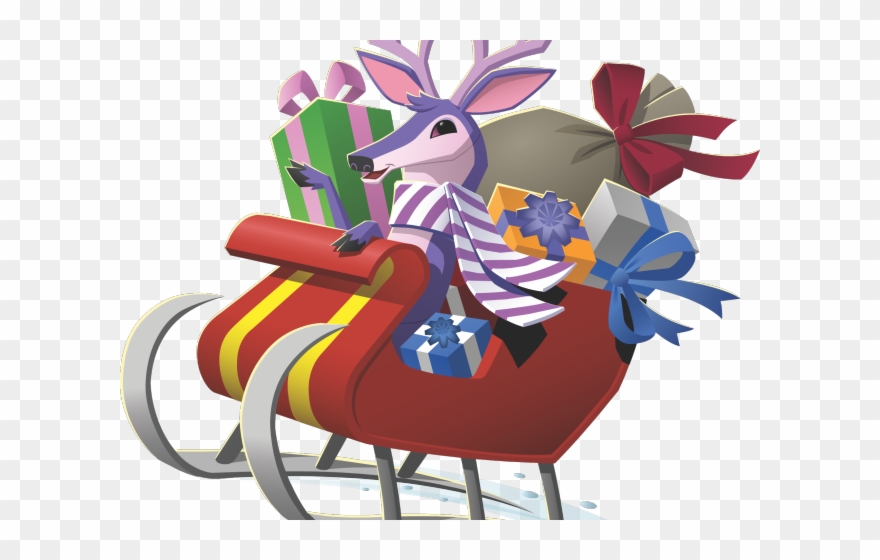 Sleigh Clipart Crashed - Png Download
