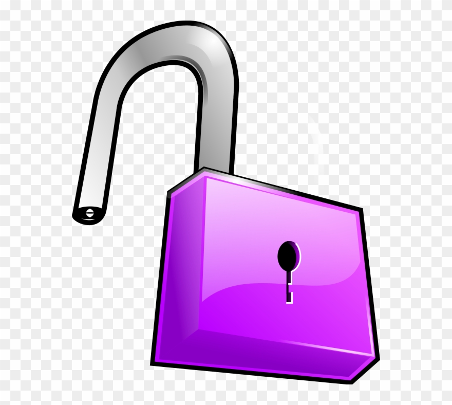 Golden Lock Vector Clip Art - Png Download