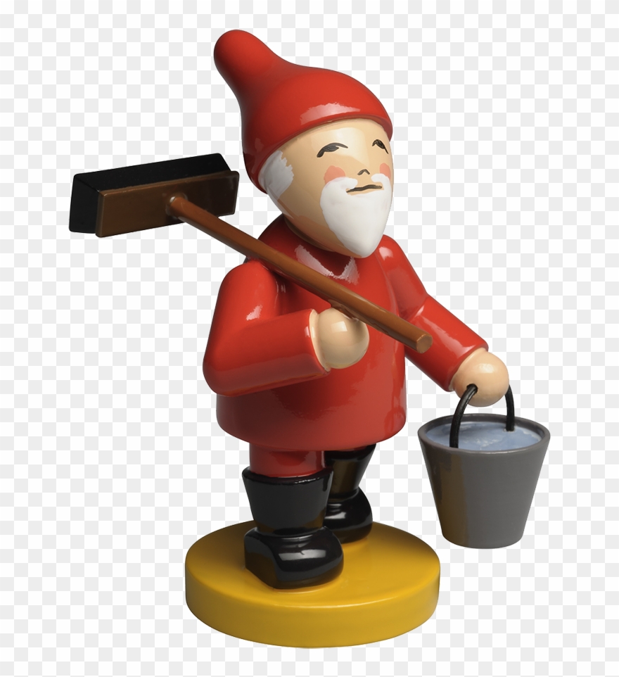 Heinzelmännchen Mit Besen Und Eimer Clipart