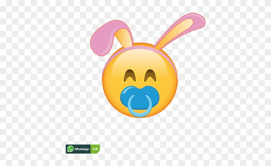 Lustiger Smiley Mit Schnuller Und Lächelnden Augen Clipart