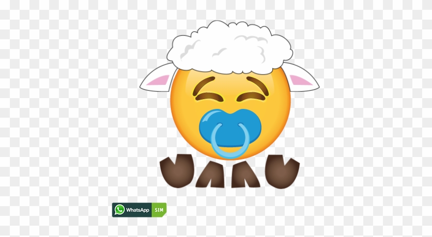 Lustiges Emoji Mit Schnuller Und Lachenden Augen Clipart