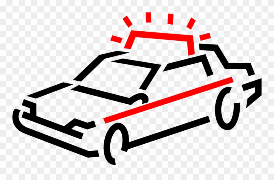 Vector Illustration Of Law Enforcement Police Car Cruiser Clipart