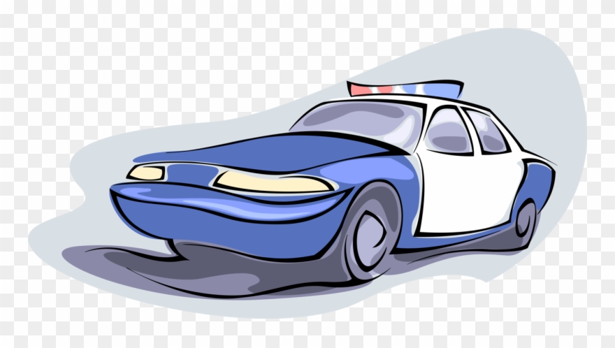Vector Illustration Of Law Enforcement Police Car Cruiser Clipart
