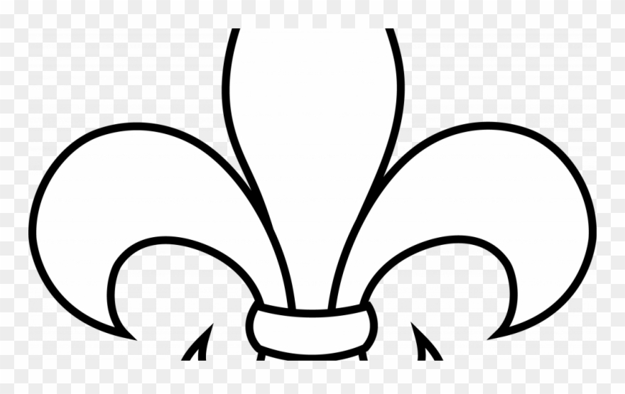 Fleur De Lis Coloring Page Download Free Clip Art - Png Download