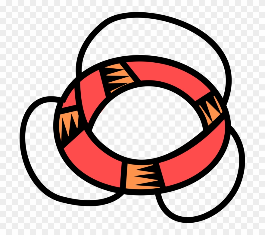Vector Illustration Of Lifebuoy Ring Lifesaver Life Clipart