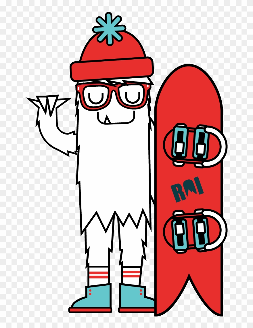 Roi Slin Character With Snowboard Clipart