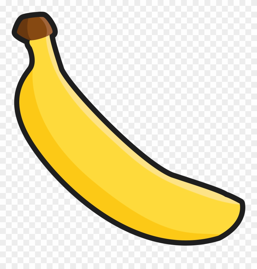 Clipart Of Outlined, Banana And Ross - Png Download