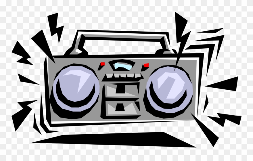 Vector Illustration Of Audio Entertainment Portable Clipart